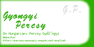 gyongyi percsy business card